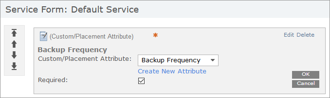 Backup Requirements component