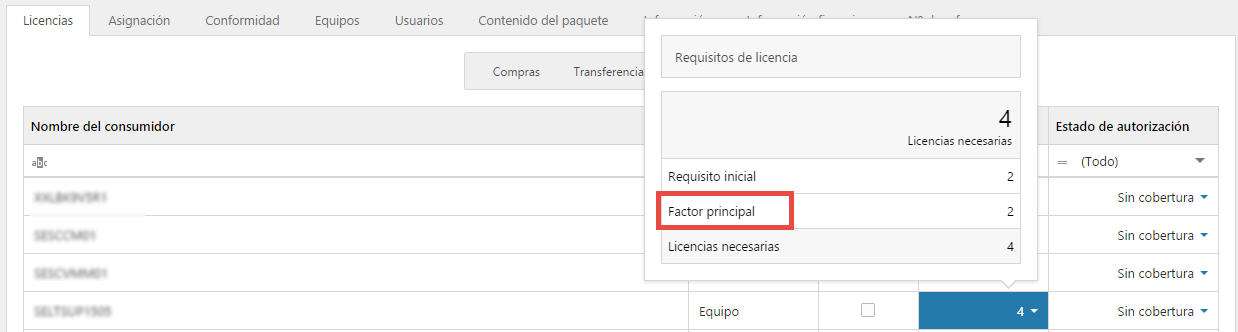ComplEx3-Core_Factor_Licenses_Tab